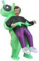 Inflatable alien costume - Green (suit) Alien mascot with fan