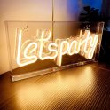 LETS PARTY - LED neonová reklama nápis neon logo svítící