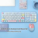 Set - Wireless keyboard and Wifi head - Stylish design Blue color