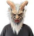 Maskra tal-wiċċ Demon (Devil with Horns) - għat-tfal u għall-adulti għal Halloween jew karnival