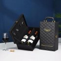 Geschenkbox mit Wein - Luxus-Set (Weinkisten) Körbe Ökoleder für 2 Flaschen + Zubehör