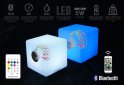 Bluetooth reproduktor Kostka LED barevný + 10W výkon + IP44 - exterier / interiér