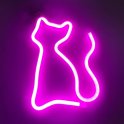 Logo Cat - letreiro de néon LED brilhante como decoração de parede