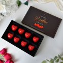 Heart shaped candles - red love heart burning candle set of 8 pcs