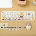 Wireless keyboard and mouse set Wifi - Stylish design Brown color