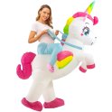 Oppblåsbart kostyme - Unicorn Halloween-drakt med vifte