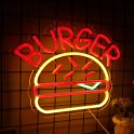 Burger - Mainosvalaistu LED-valo neonkylttilogo