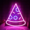 PIZZA - Pubblicità illuminata con luce al neon con logo LED sul muro