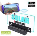 Câmera de ré solar sem fio com FULL HD na placa do celular (iOS, Android)