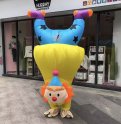 Inflatable costume - Jester (Clown) maskot na payaso na may pamaypay