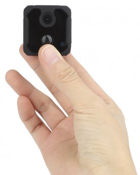 Mini Full HD Wi-Fi-kamera med 120 ° vinkel + Extra kraftfull IR-LED upp till 10 meter + 360 ° hållare