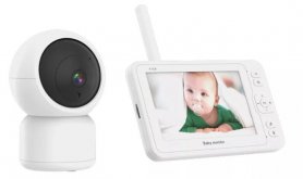 Видеоняня - Wifi SET - 5-дюймовый ЖК-дисплей + вращающаяся камера FULL HD с ИК-светодиодом + VOX + термометр