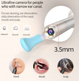 Dispositivo per la rimozione del cerume (detergente) + telecamera orale wireless FULL HD con WiFi (app mobile)