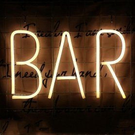 Iluminare LED neon perete pentru publicitate - BAR