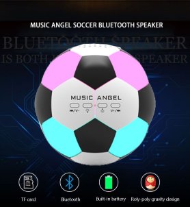 Мини-динамик для мобильного телефона с bluetooth - футбольный мяч, цветной, 2х3 Вт