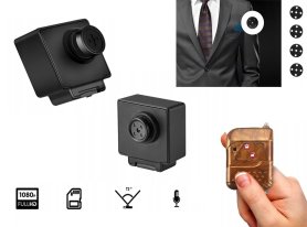 Button camera Spy Mini FULL HD 1920 * 1080P - Vidjo/Awdjo + kontroll mill-bogħod