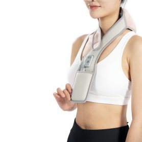 Almohadilla térmica para el cuello (envoltura) para el dolor de cuello con una pantalla para controlar la temperatura hasta 65 ° C