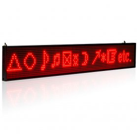 LED-reklamepanel med WIFI - 50 cm med støtte for iOS og Android - rød