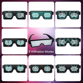 LED party szemüveg animációkkal