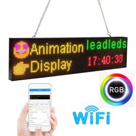 Reklám színű RGB LED panel WiFi-vel - tábla 52 cm x 12,8 cm