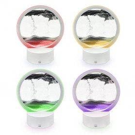 Pješčana lampa - pokretna svjetiljka s pješčanim pejzažom (sand art led lampa) RGB LED šarena stolna lampa