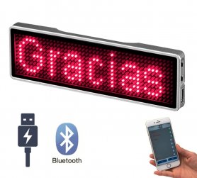 LED značka (pločica) s imenom CRVENA s bluetooth kontrolom putem aplikacije za pametni telefon - 9,3 cm x 3,0 cm