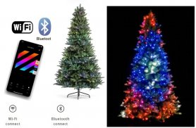 LED stablo pametno kontrolirano putem mobitela 1,5 m - Twinkly Tree - 250 kom RGB + BT + Wi-Fi