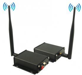 Wifi-sändare och -mottagare upp till 100 m för backkameror och bildskärmar med 4-polig kontakt