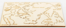 Sada 50 exotických ostrovov pre 3D / 4D drevenú mapu na stenu