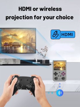 Retro game console handheld for children (Linux) - mini kids portable gaming 3,5" LCD 640x480px (64GB)