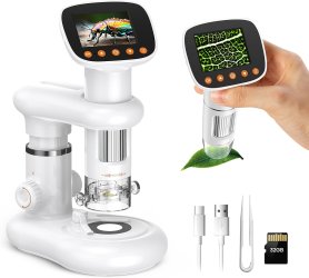 Microscopes pour enfants - microscope pour écoliers Wifi avec zoom 50-1000x + LED