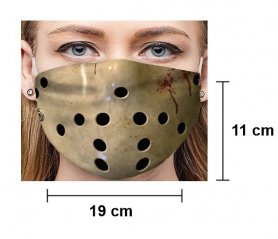 JASON VOORHEES - skyddande ansiktsmask 100% polyester