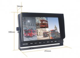 Parkeringskamerauppsättning LCD HD bilmonitor 10 "+ 4x HD-kamera med 18 IR-lysdioder