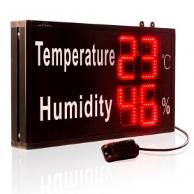 LED-es panel hőmérséklet és páratartalom mérővel 47 cm x 37 cm