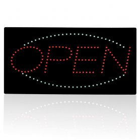 LED panel s nápisem "OPEN" 48 cm x 25 cm