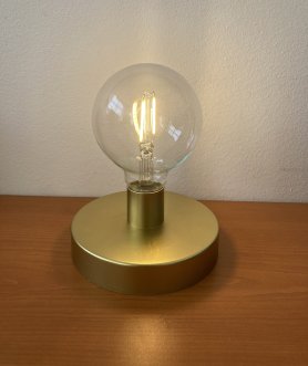Žiarovka lampa stolová - nočné LED svetlo na podstavci