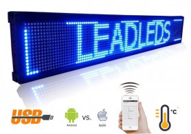 LED-skärm blå med WiFi - iOS / Android - 101 cm bredd