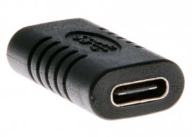 Ženski / ženski konektor za USB-C F/F kabliranje - crni