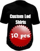Diseño de la camiseta LED - Personalizado - 30 piezas