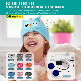 Antifaz para dormir para niños con audífonos bluetooth - diadema para dormir para niños