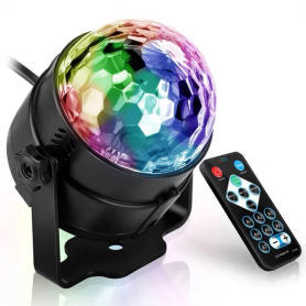 Párty LED projektor Disco dekoračný Kaleidoskop - RGBW farebný (červený/zelený/modrý) 3W
