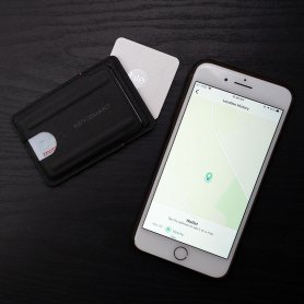 Slim Wallet - минималистичный ультратонкий кожаный кошелек на 6 карт (серый)