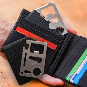 Kreditkarten-Multitool für Geldbörse – Survival 11 in 1 Toolkit