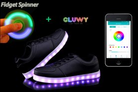 LED кросовки черные - мобильное приложение для переключения цветов