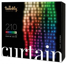 Barriera luminosa LED intelligente 1,5m x 2,1m - Twinkly Curtain con 210 pezzi RGB + W + BT + Wi-Fi