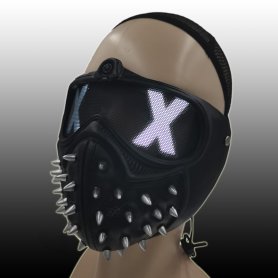 Tänd ansiktsmask för törnen MAD XX APOCALYPSE - (LED "XX")