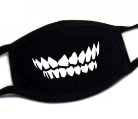 Защитная маска для лица 100% хлопок - рисунок Зубы