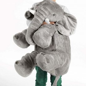 Pernă elefant - Pernă uriașă de pluș pentru copii în formă de elefant cu 60 cm