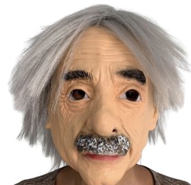 Einstein muž maska na tvár a hlavu - pre deti aj dospelých na Halloween či karneval