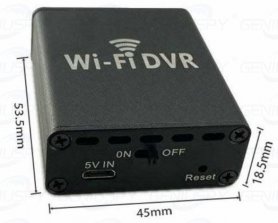 Κάμερα Micro pinhole FULL HD 90° γωνία + ήχος - Μονάδα Wifi DVR για ζωντανή παρακολούθηση